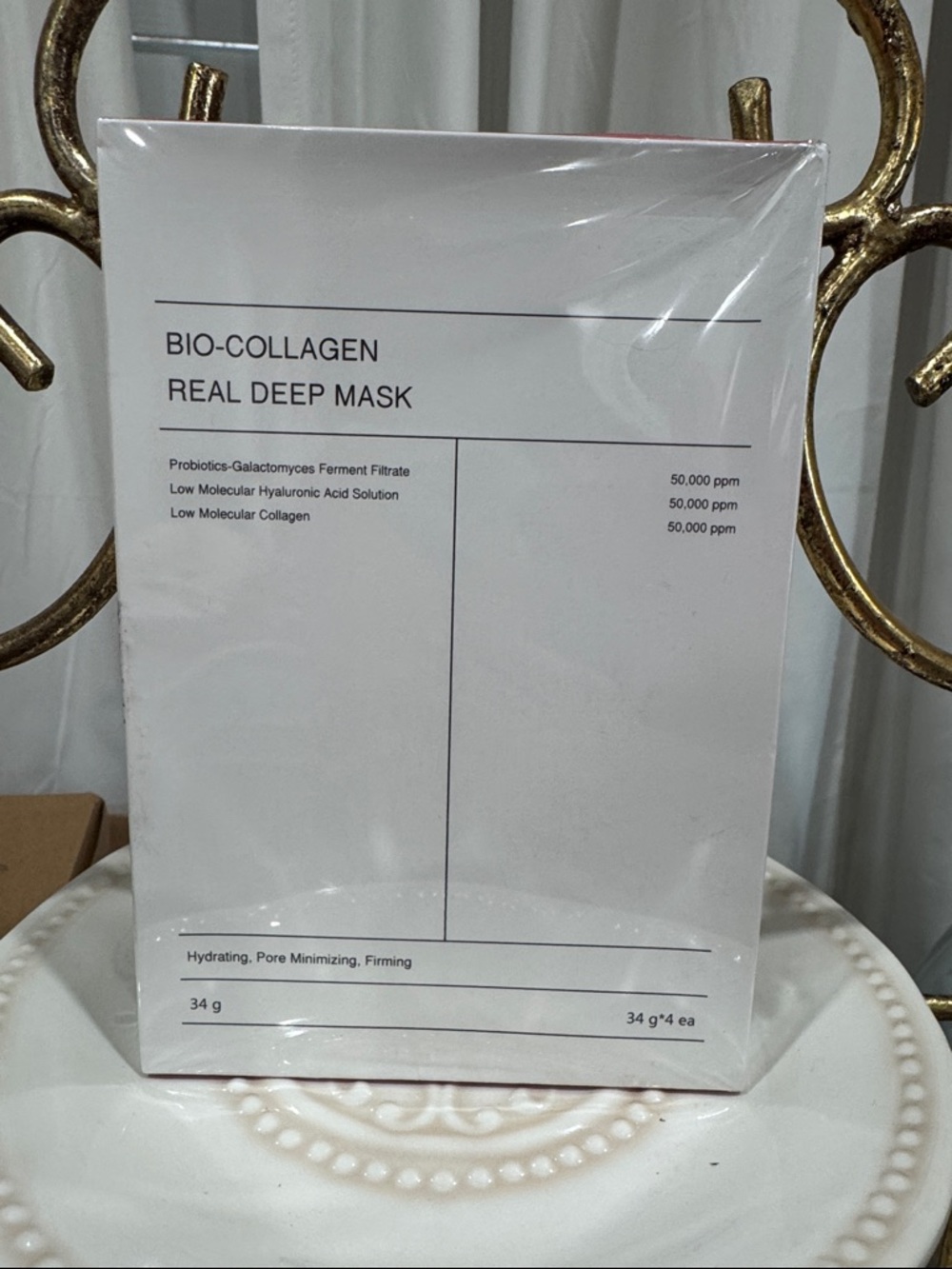 Bio-Collagen Real Deep Mask - Hydrating Firming Sheet Mask 4 pack